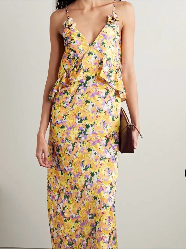 Kika Vargas Bel Floral-Print Maxi Dress